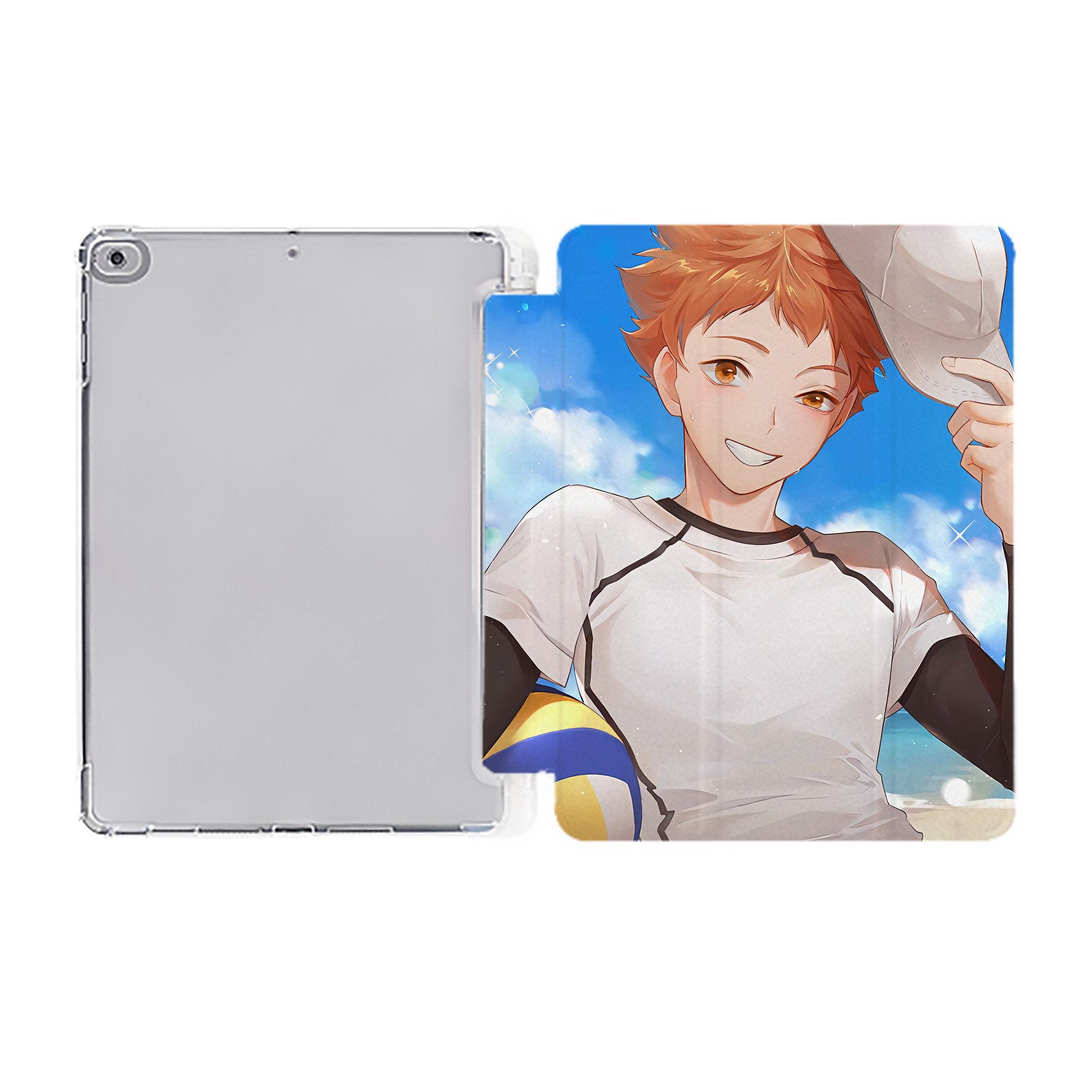 （画像用） ハイキュー!! Haikyu!! IPad ケース ペン収納付き 三つ折りスタンド PUレザー×シリコン 対応機種9.5/10.5/10.9インチ